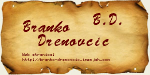 Branko Drenovčić vizit kartica